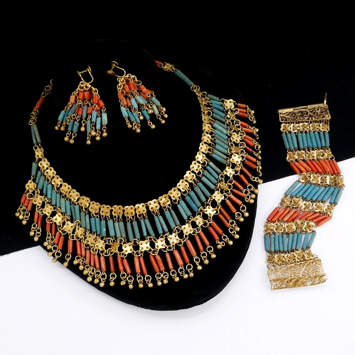 Vintage egyptian cheap revival jewelry