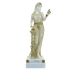 Statue Ancient Greek Goddess Hestia Alabaster 9" - 23cm Cast Marble Mythology