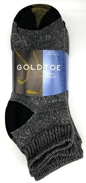 GoldToe 6 Pack Men's Athletic Quarter Socks Cushion Cotton shoe size 6-12.5 - Image 2 of 4