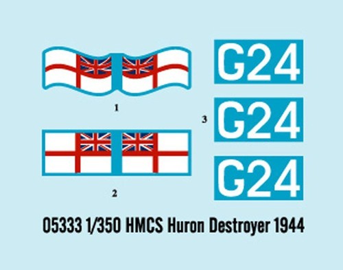 Trumpeter 05333 1/350 HMCS Huron Destroyer 1944 - Picture 3 of 9
