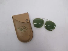 Vtg Bausch & Lomb Ray Ban Clip On Sunglasses W/ Case