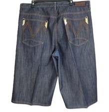 Baggy Shorts Black Jean Denim Hip Hop Casual Men's Size 40