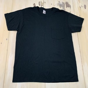 plain black pocket tee