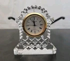 Waterford Crystal Quartz Clock, 3 Inches Tall. Roman numerals.