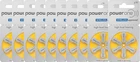 60 x Varta Power One Hearing Aid Batteries 1.4V 100mAh P10 10x6 Pack PR70