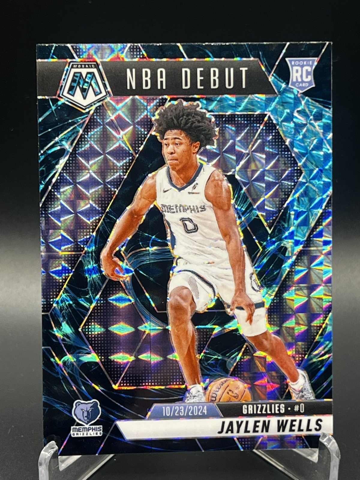 2024-25 Mosaic Jaylen Wells RC Genesis Rookie NBA Debut #260 Grizzlies Case Hit