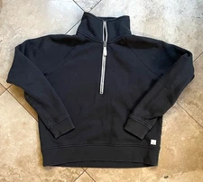 Vuori Sweatshirt Womens Black Restore 1/2 Zip Fleece Pullover Size S- VW233