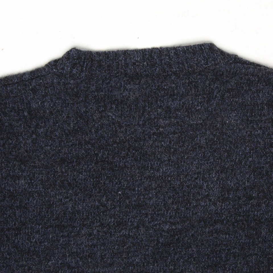 Pendleton Washable Shetland Wool Sweater Mens L Dark Gray Blue Crew Pullover - Image 3 of 4