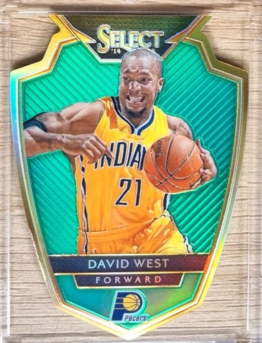 2014-15 Panini Select /5 Premier Green Die-Cut Prizms #130 David West - Pacers - Picture 2 of 4