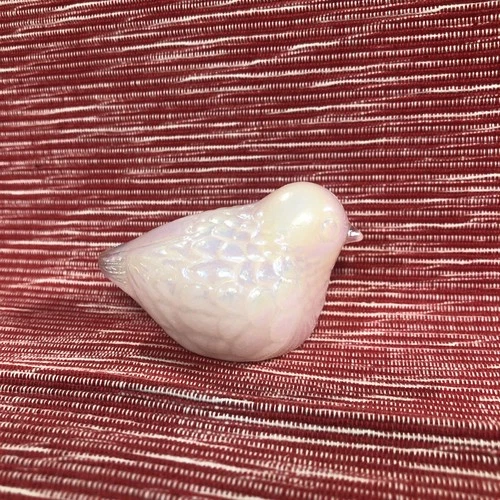 Fenton Pink Iridescent Songbird 1 3/4" T Mini Bird Sparrow Wren