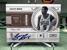 2010-11 Playoff National Treasures Jalen Rose Legend AUTO /49 - Chicago Bulls