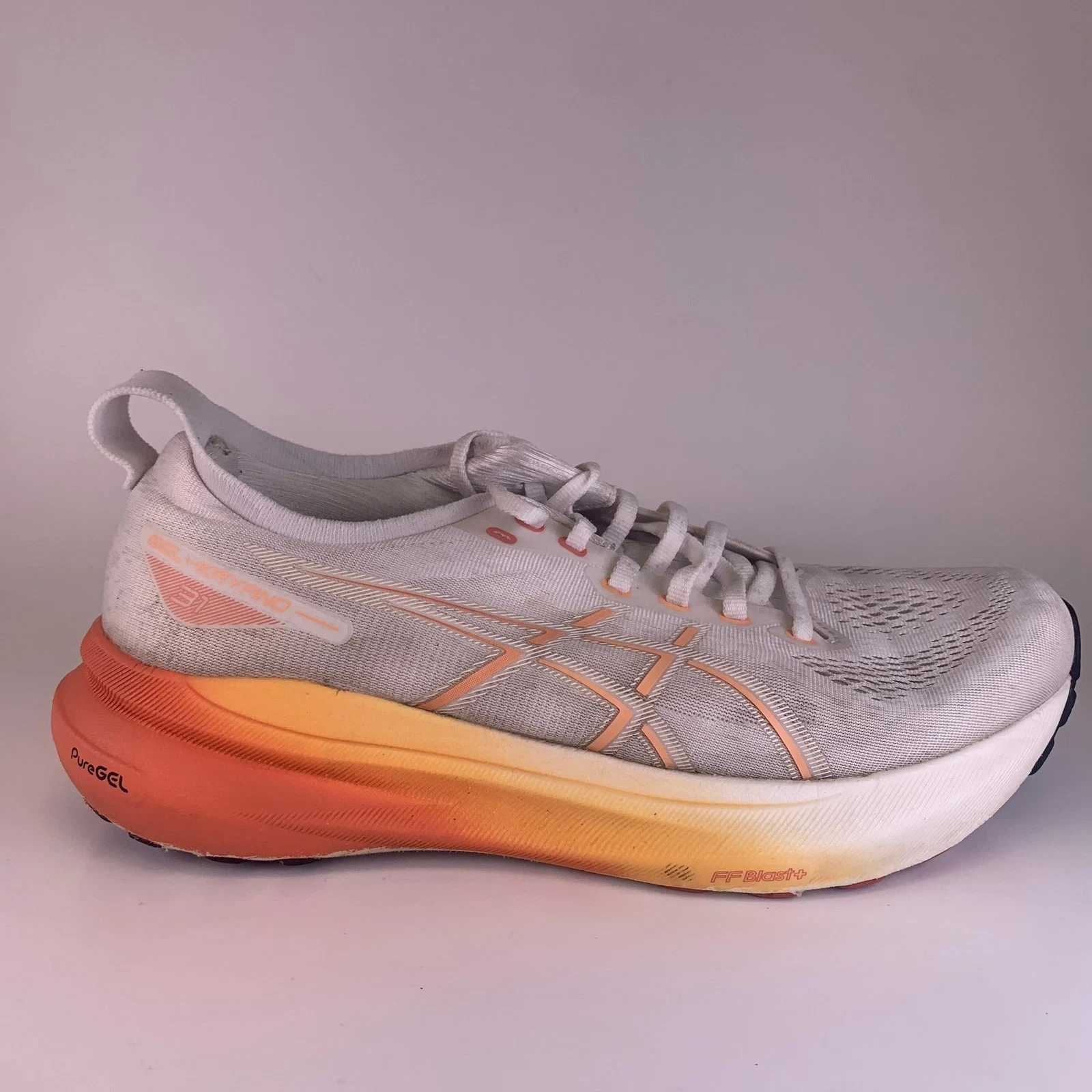 Scarpe da corsa ASICS donna Gel Kayano 31 1012B670 bianche sneakers taglia 9 5