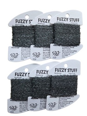 Rainbow Gallery Fuzzy Stuff Thread Lot of 6 Gray FZ19 Needlepoint Cross Stitch