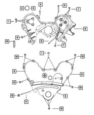 Genuine Mopar Timing Case Cover Outer Upper 4792797ad