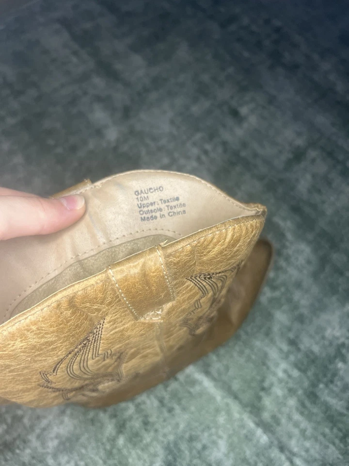 Botas de mujer Coconut talla 10M vaqueras tostadas punta occidental imitación cuero Foto 3 de 4