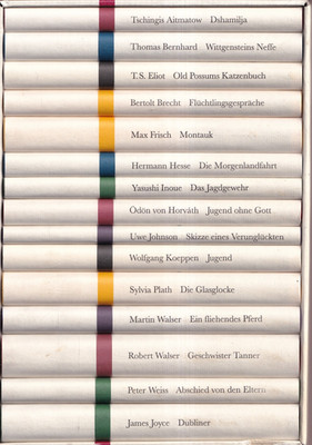 50 Jahre Suhrkam Bibliothek Jubiläumskassette 15 Bände HESSE BERNHARD ELIOT -