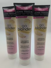 3X John Frieda Go Blonder Lightening SHAMPOO Lightens Hair Paraben Free 10oz