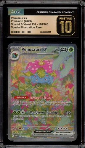 Pokemon Venusaur ex 151 MEW EN Special Illustration Rare #198 CGC 10 Pristine