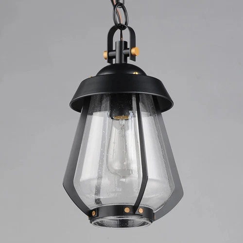Mariner-Outdoor Pendant - Black / Antique Brass - Picture 2 of 5