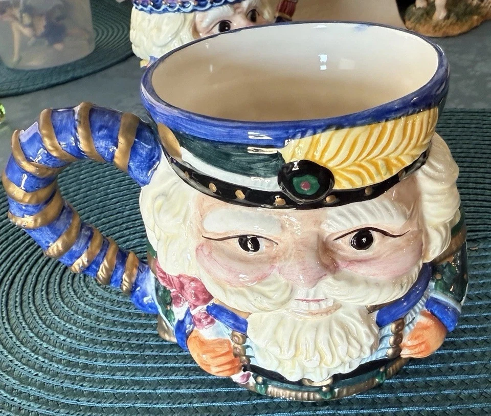 Set of 3 Houston Harvest Santa Christmas Mugs Nutcracker Hand Painted Holiday - Image 4 of 4