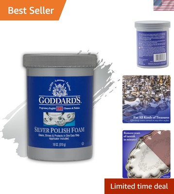 Tarnish Remover for Silver - Goddard s 18 oz Foam Cleaner with Sponge Applicator