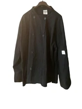 Mercer Culinary Chef Shirt/Top Size 1X Black Long Sleeve S2