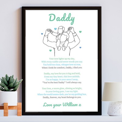 Geschenkdruck für Vater für Vater Tag, Geburtstag Weihnachten von Sohn von Tochter