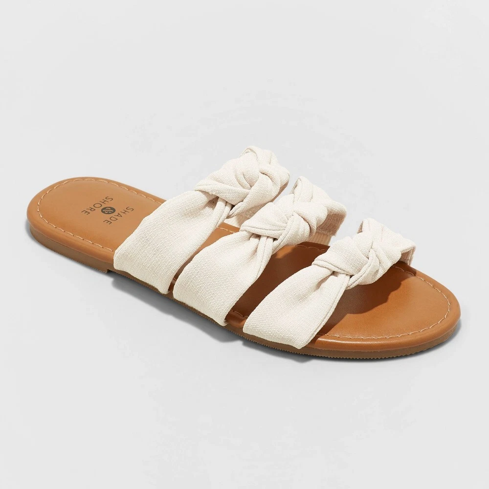 Knotted slide sandals hot sale