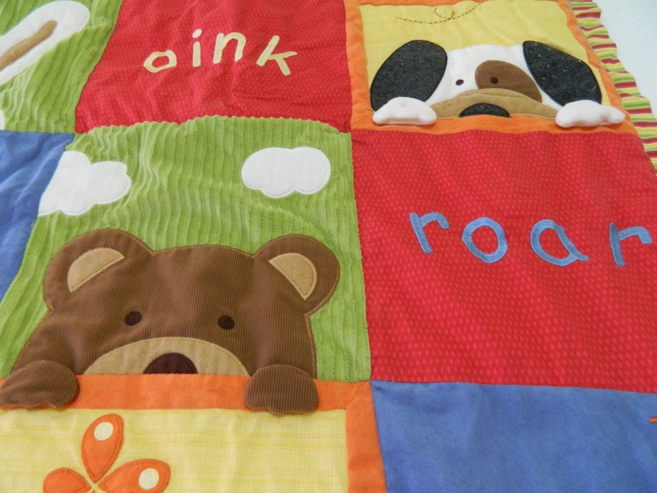 L-24 COLORFUL COCALO 3-D BABY FARM ANIMAL QUILT COW, DOG, PIG & MORE - Image 4 of 4