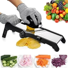 Adjustable Mandoline Food Slicer Stainless Steel  Vegetable Potato Waffle Slicer