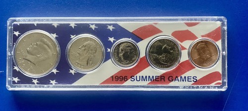 1996 D Summer Olympics 5 Coin Set Mint - Picture 2 of 4