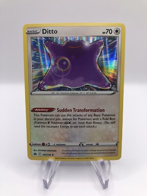 Pokémon TCG Ditto 107/159 Holo Rare NM+ Crown Zenith Pokemon Card