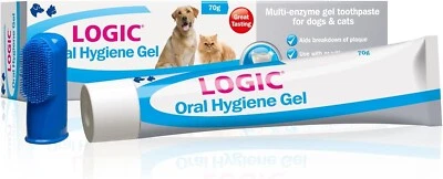 Logic Oral Hygiene Gel for Cats and Dogs 70 g with Finger Toothbrush