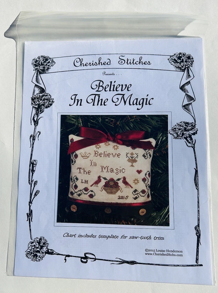 New OOP Cherished Stitches BELIEVE IN THE MAGIC Cross Stitch Pattern Chart - Image 2 of 3