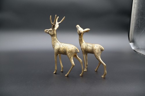 Deer pair brass