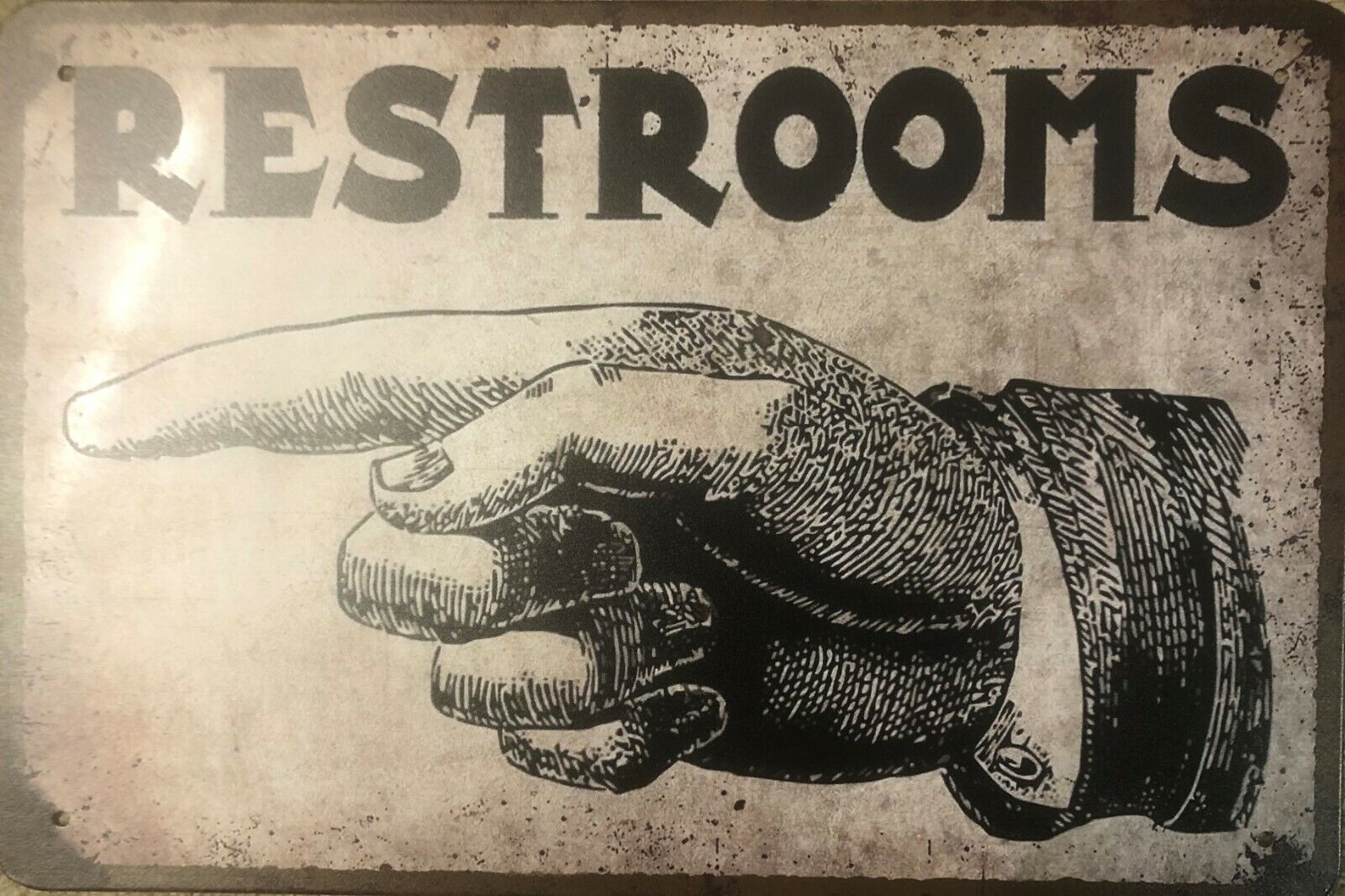 Metalowy znak Metalowy znak Toalety WC Signpost Restauracja ciche miejsca