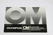 OLYMPUS OM SYSTEM ELECTRONIC FLASH POWER BOUNCE GRIP 2 MANUAL  FREE SHIPPING