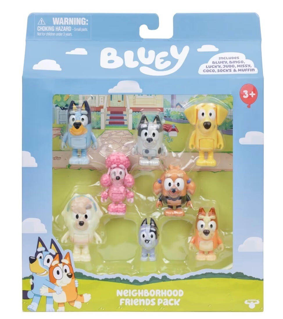 Bluey Friends - Neighbourhood Friends Pack - 8 Figure Multi