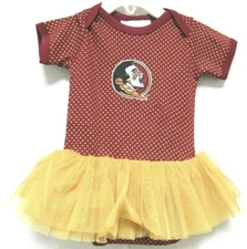 NCAA Florida State Seminoles Red Polka Dot Tutu Creepers 2 Feet Ahead #245PD