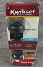 Kwikset Bed and Bath Turn Button Lockset 730J 11P CP Black Matte Finish  PRIVACY