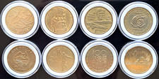 Monete commemorative da $ 1 dollaro australiano; colleziona otto [8] esempi e...