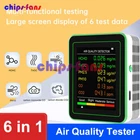 6-in-1 CO2 Meter Air Quality Monitor Tester TV OC Carbon Dioxide Detector Tester