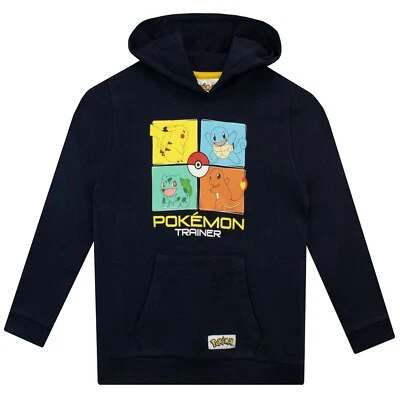 Pokemon Hoodie Kinder Jungen 5 6 7 8 9 10 11 12 13 Jahre Kapuzenpullover schwarz