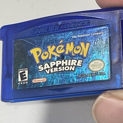 Pokemon Sapphire Version (Nintendo GameBoy Advance GBA Authentic - Dry Battery