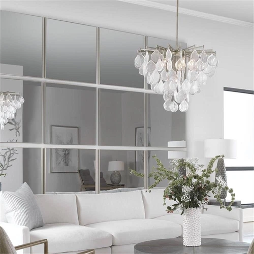 Uttermost Alexo Square Contemporary Plastic and MDF Mirror in Brushed Silver - Picture 5 of 6