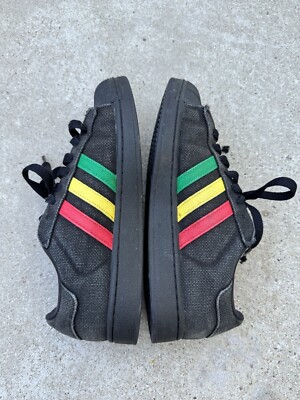 adidas gazelle silver green womens Adidas Superstars Rasta Black (UK 9) – Wear Garson main image 1