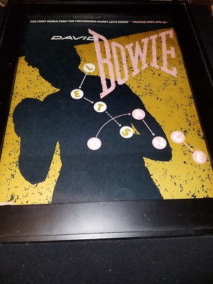 David Bowie Rare Let S Dance Promo Poster Ad Framed 4 Ebay