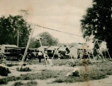 Swing Playground Oakland New Jersey halftone Art Photo Greeting co Postcard