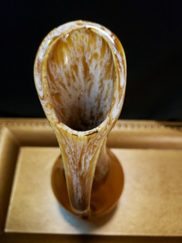 Vintage Brown Glaze Drip Pitcher Bud Vase Made In USA - 第 8/8 張圖片