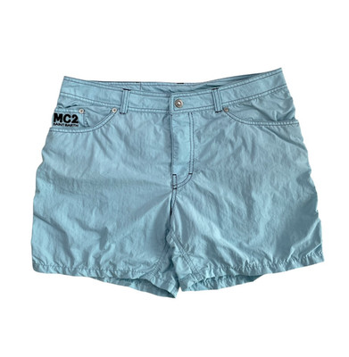 MC2 Saint Barth Swim Shorts Mens XL Sky Blue 5 Pocket Swimming Trunks